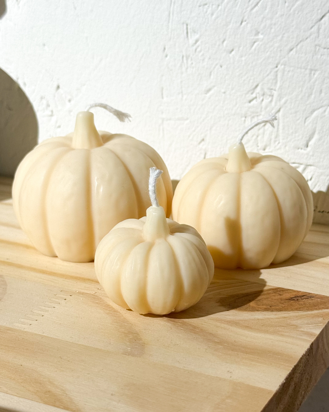 Trio de Citrouilles - Bougies Décoratives