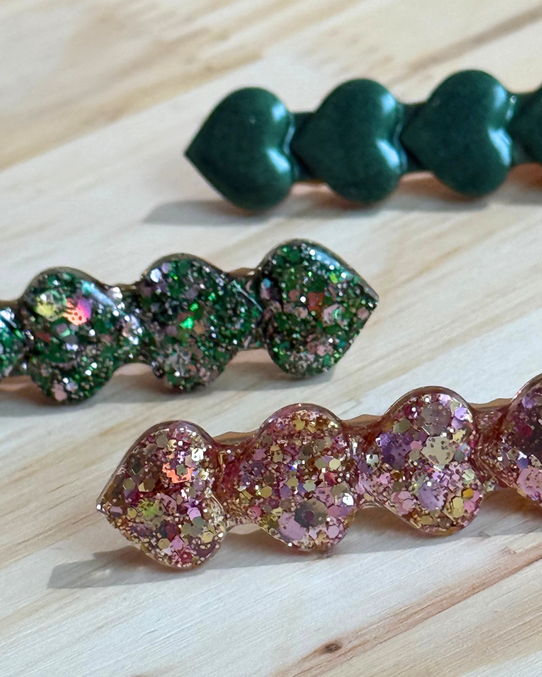 Barrette Coeurs (coloris au choix)