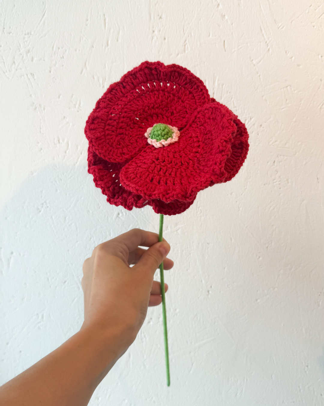 Fleur Crochet Coquelicot